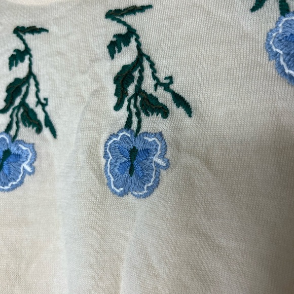NWOT Jcrew womens Margot embroidered sweater size small - Picture 4 of 4